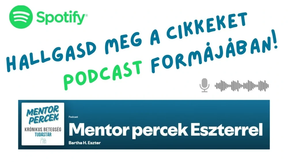 A képen a Spotify emblémája és Mentor percek csatorna felirata látható.