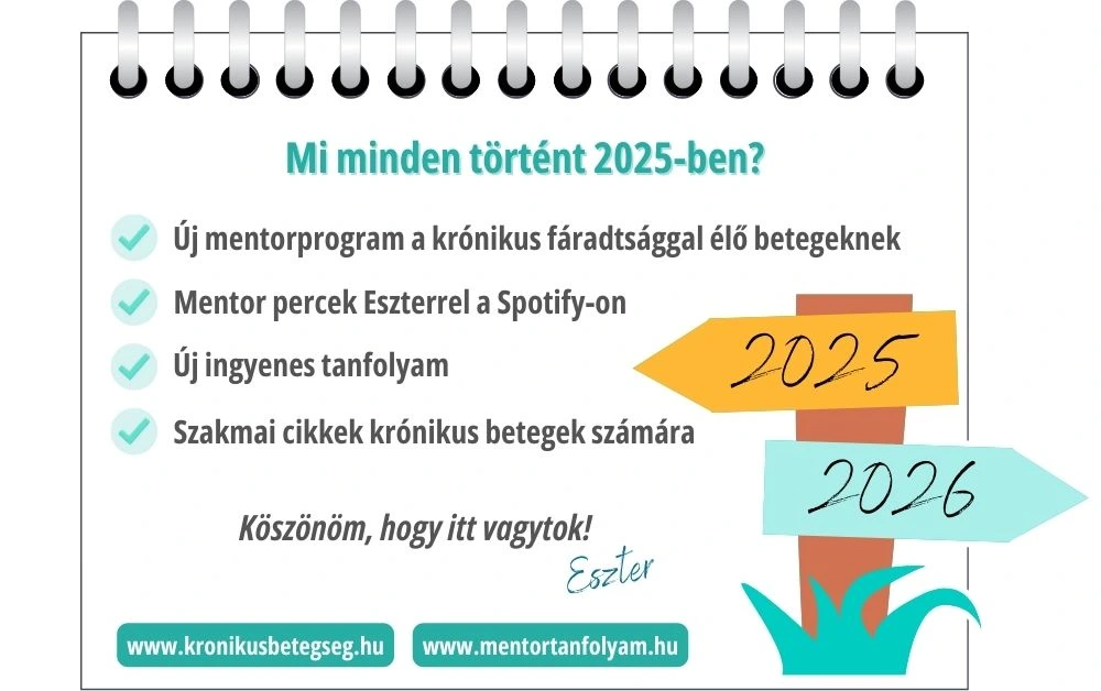 Visszatekintés 2025-re – mentorprogram, ingyenes tanfolyam és szakmai cikkek krónikus betegek számára